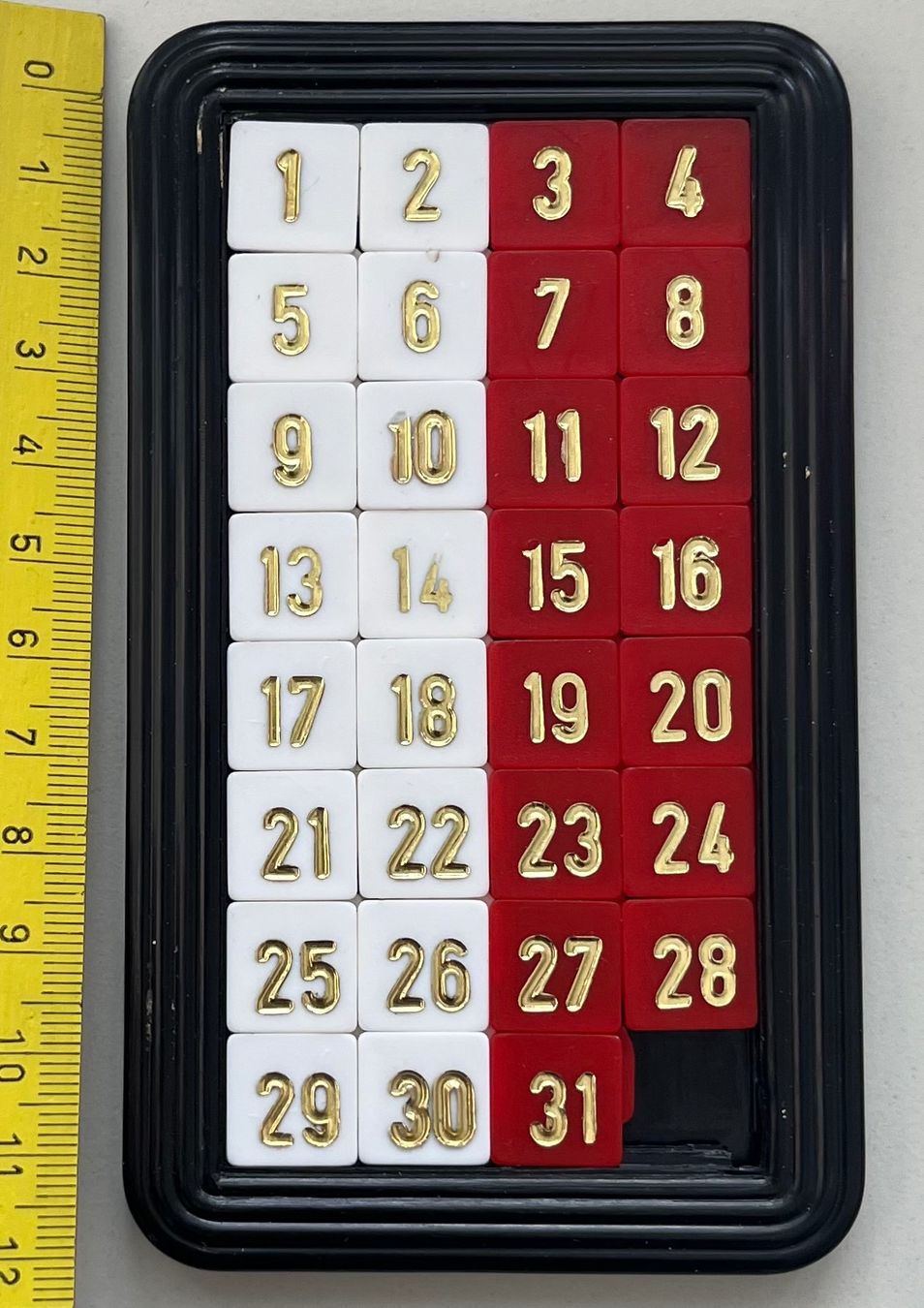 Spiele: Zahlenschiebepuzzle 1-31, Vintage Original – Gebraucht aus Ostermundigen von DaxKarten-75