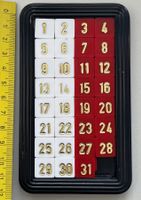 Zahlenschiebepuzzle 1-31, Vintage Original