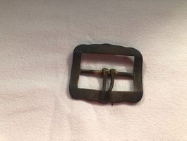 Antike Riemenschnalle, Messing 8cm