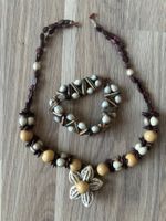 Hand made Set from Cuba_natural nuts and beads