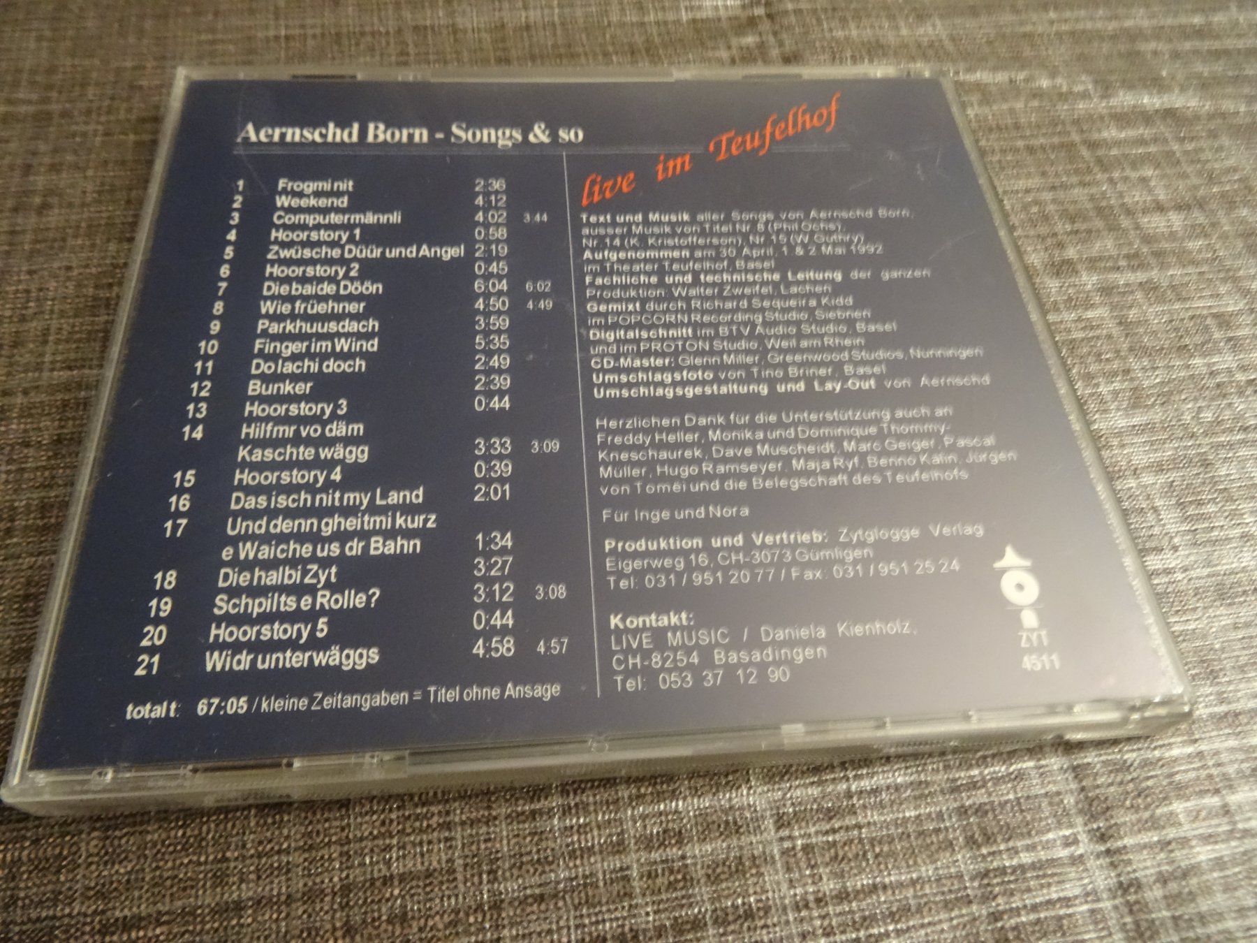 CD: Aernschd Born - Songs & So - CD – Usato da Olten venduto da Disc-Ausverkauf 1