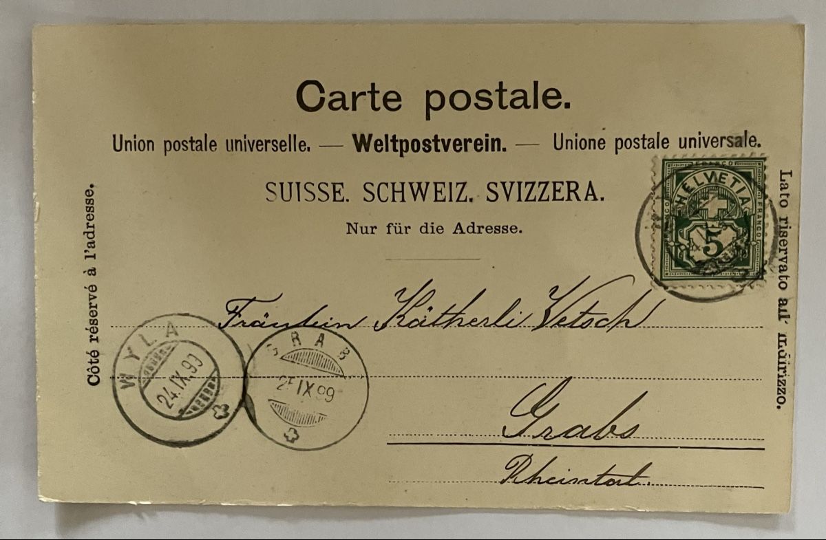 Cartoline postali: Alte blaue Ansichtskarte Bauma ZH, 1899, Top! – Usato da Bauma venduto da Baumer71 1