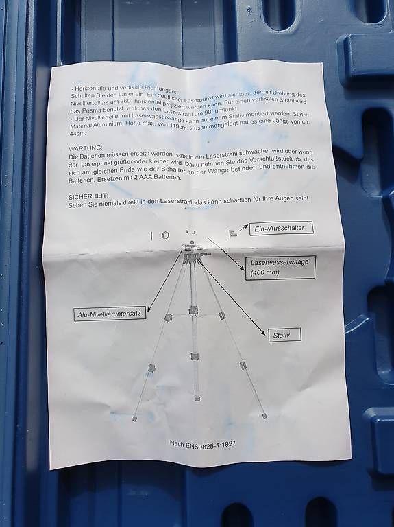 Tutti gli attrezzi: neue Laserwasserwaage EPT-97A mit Stativ – Nuovo e nell'imballaggio originale da Sirnach venduto da GaudiBLC 3