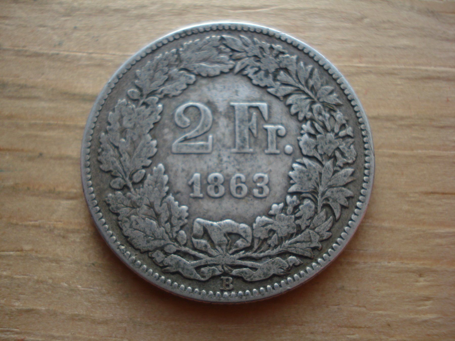 Tutti le monete: (N5) 2 Franken 1863 – Usato da Erlach venduto da Net-Coins