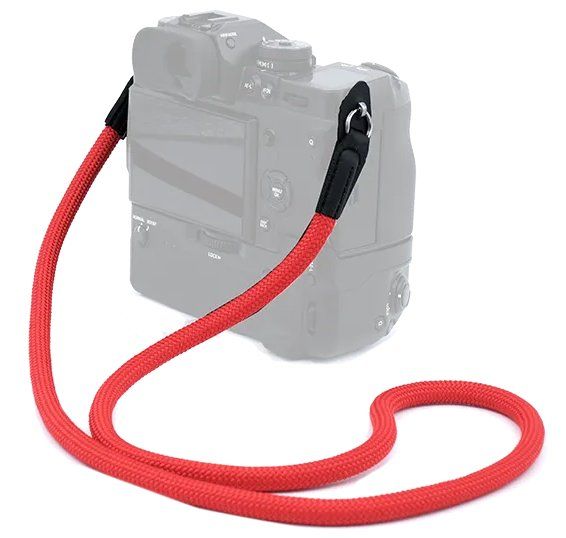 Leica Fotocamera: Kameragurt aus Bergsteigerseil in rot – Nuovo e nell'imballaggio originale da Richterswil venduto da Aep 1