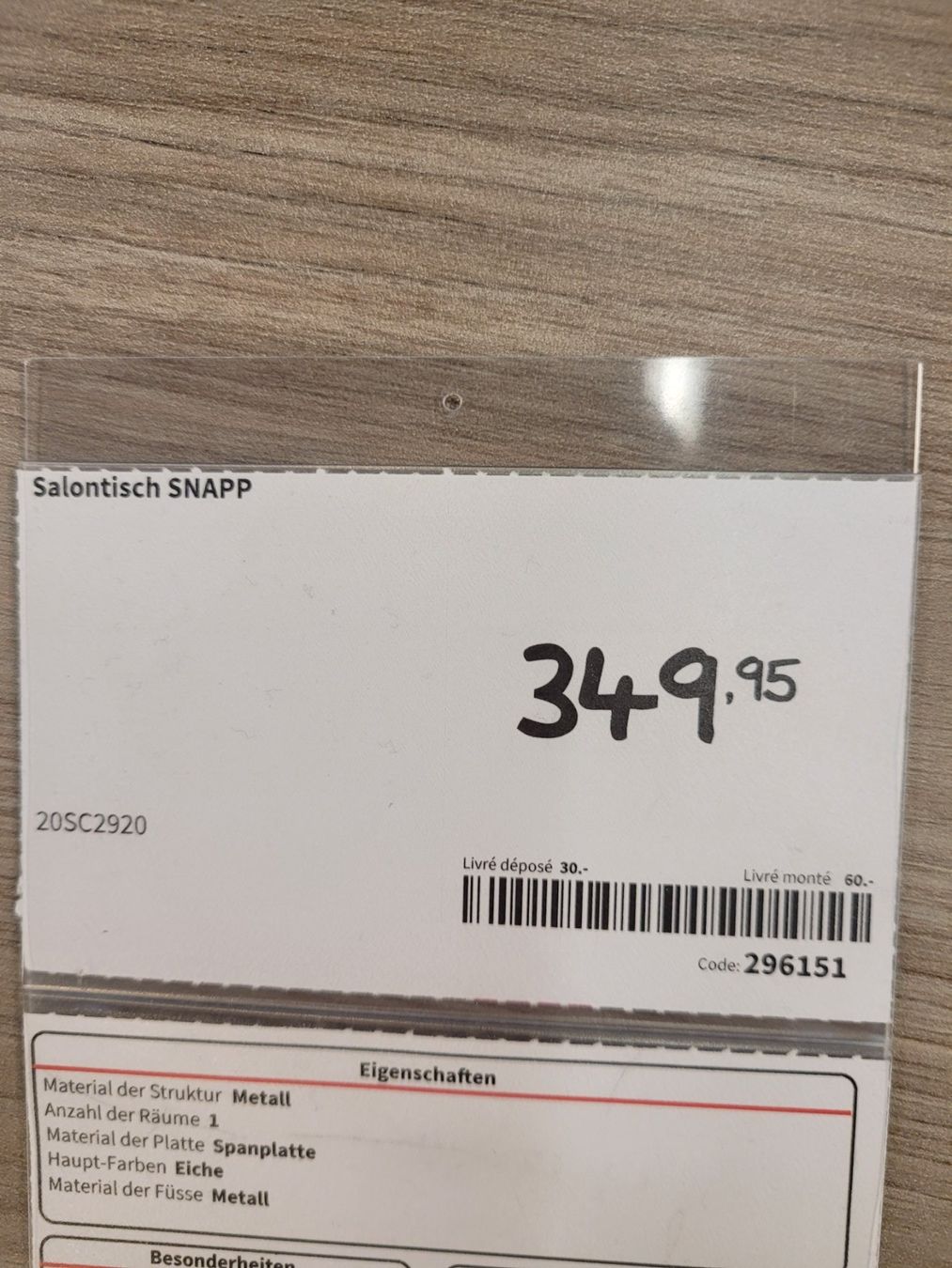 Conforama Tavoli: Salontisch – Nuovo e nell'imballaggio originale da Bassersdorf venduto da arkais 1