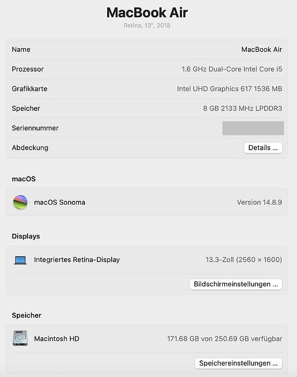 Apple Notebooks: Macbook Air 13 2018 – Gebraucht aus Aesch BL von hanf 1