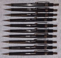 10 Stück Stables Druckbleistifte [0.5 mm] - Farbe Schwarz