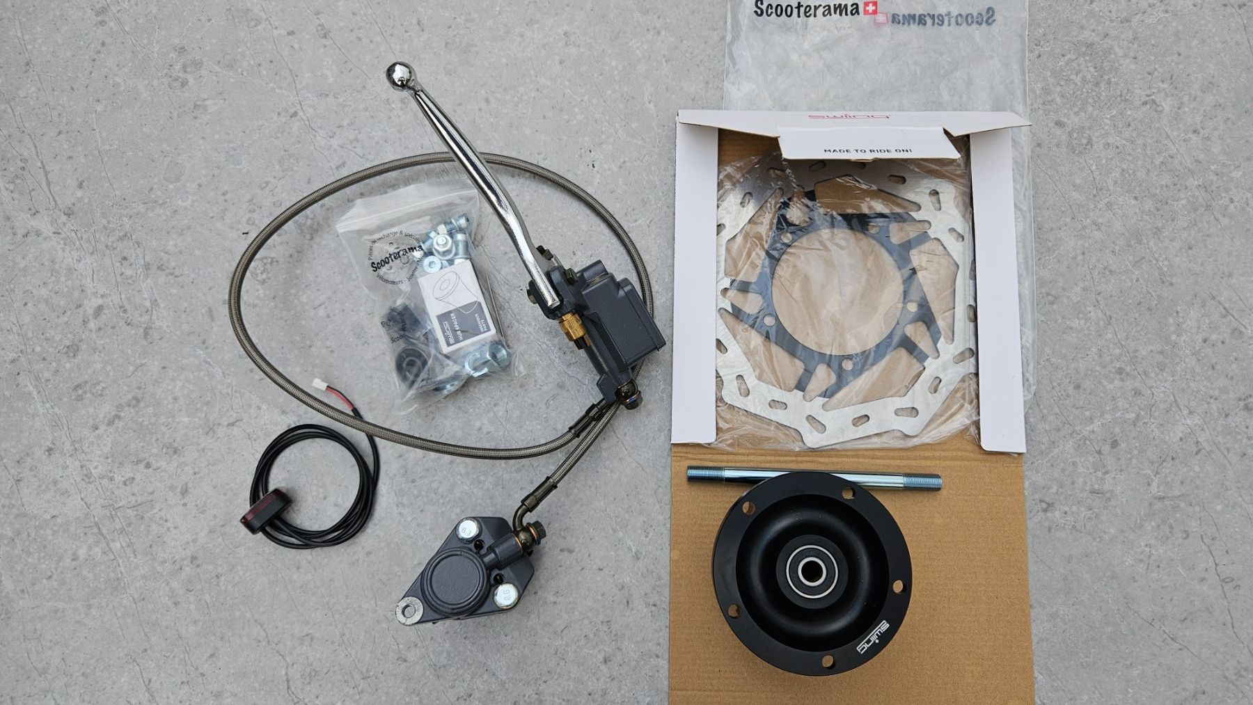 Piaggio Mofas: Piaggio Ciao Kit frein à disque Swing pour EBR – Gebraucht aus Biel/Bienne von Mouniou
