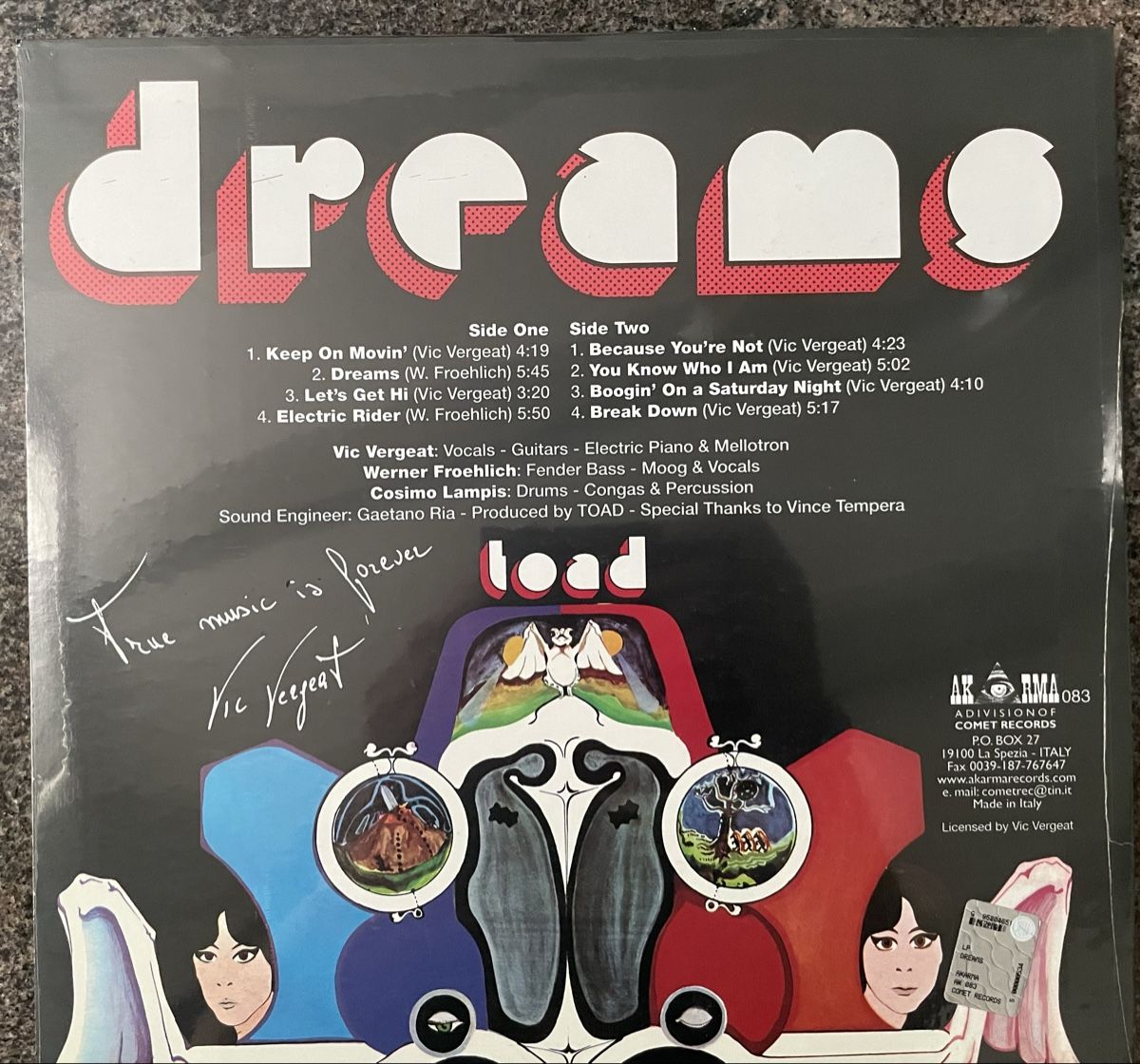 Schallplatten: TOAD - Dreams - AKARMA Vinyl LP – Neu und originalverpackt aus Olten von Bluespapst 1