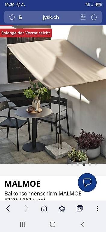 Sonnenschirme: Sonnenschirm NEU + Sonnenschirmfuss – Neu und originalverpackt aus Adliswil von Ci5671 1