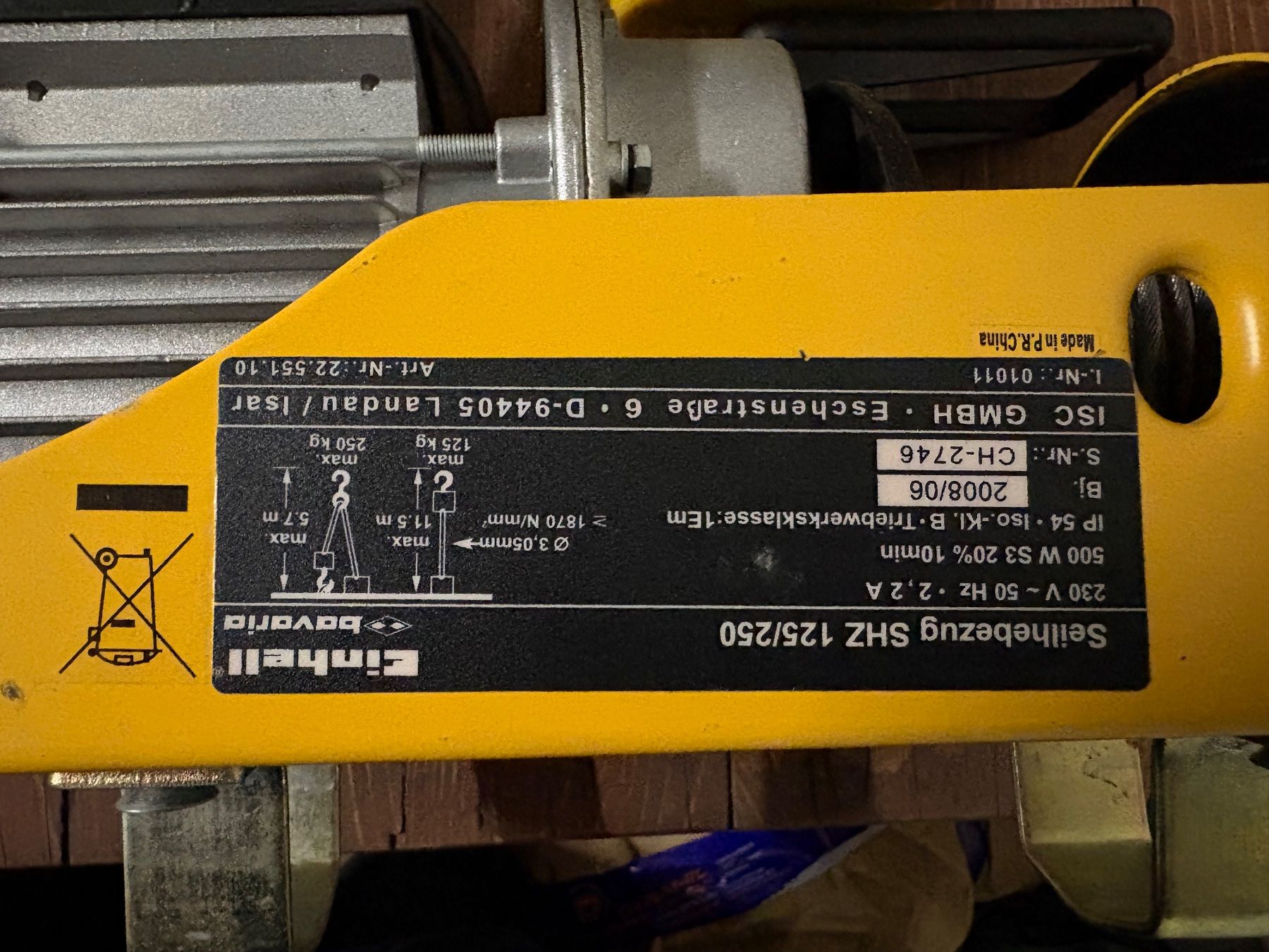Einhell Autre stockage et transport: Einhell Bavaria SHZ 125/250 – D'occasion à Sion par -Guillaume- 1