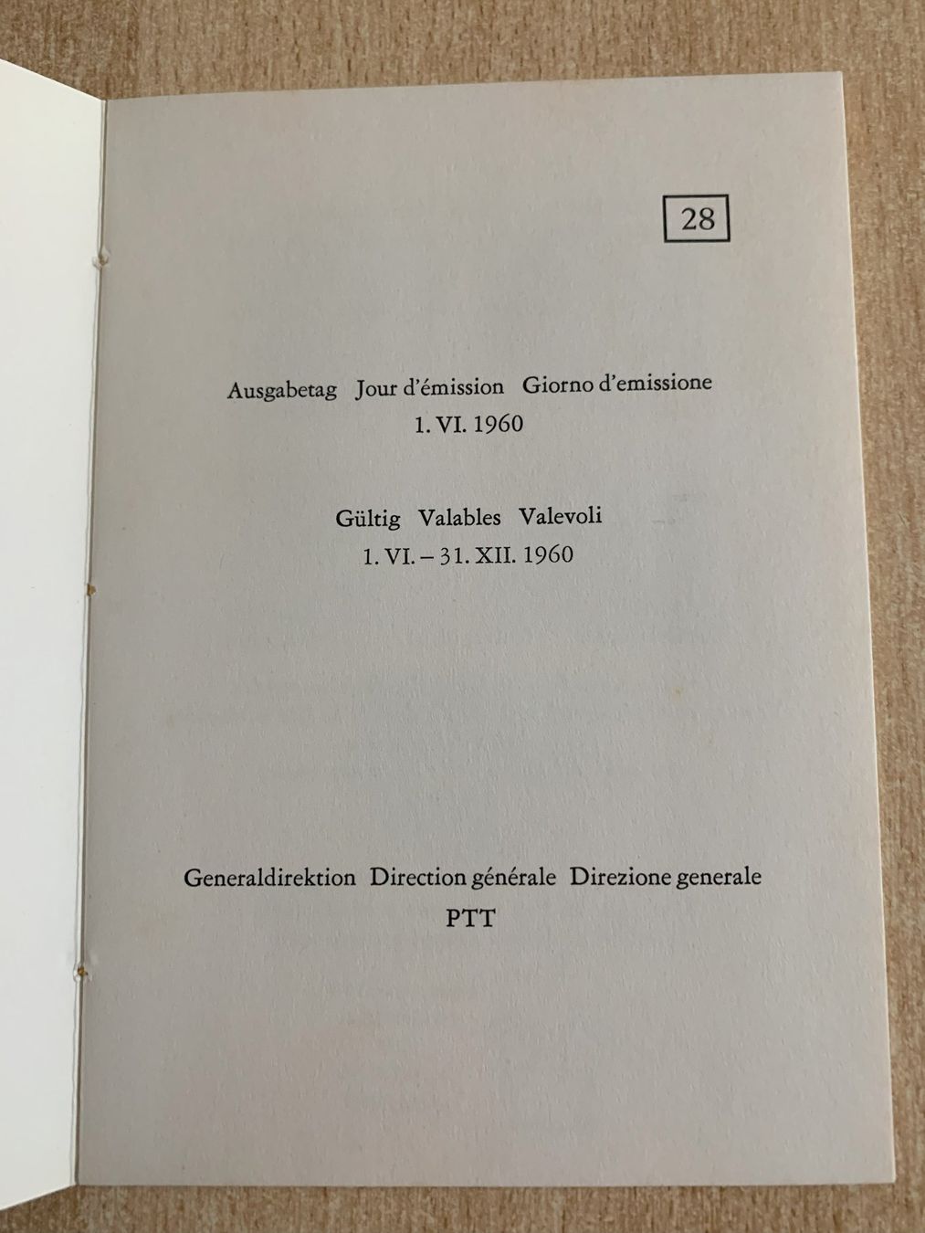 Alle Briefmarken: Heft mit 5 Pro Patria Briefmarken 1960 – Gebraucht aus Reinach BL von Grolifcb 2