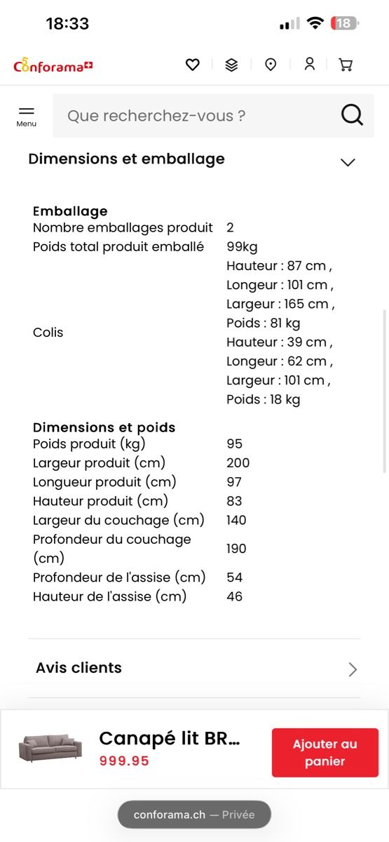 Conforama Sofas: Canapé lit rapido – Neu (gemäss Beschreibung) aus Lausanne von kat_n7zq 3