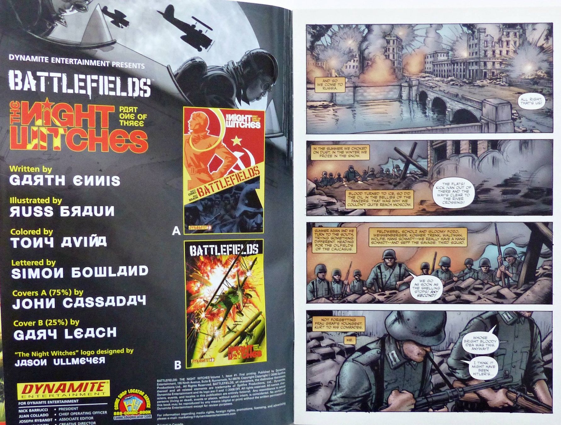 Fumetti: BATTLEFIELDS THE NIGHT WITCHES 1-3 GARTH ENNIS COMPLETE 2008 – Usato da Lugano venduto da YouWantUS 1