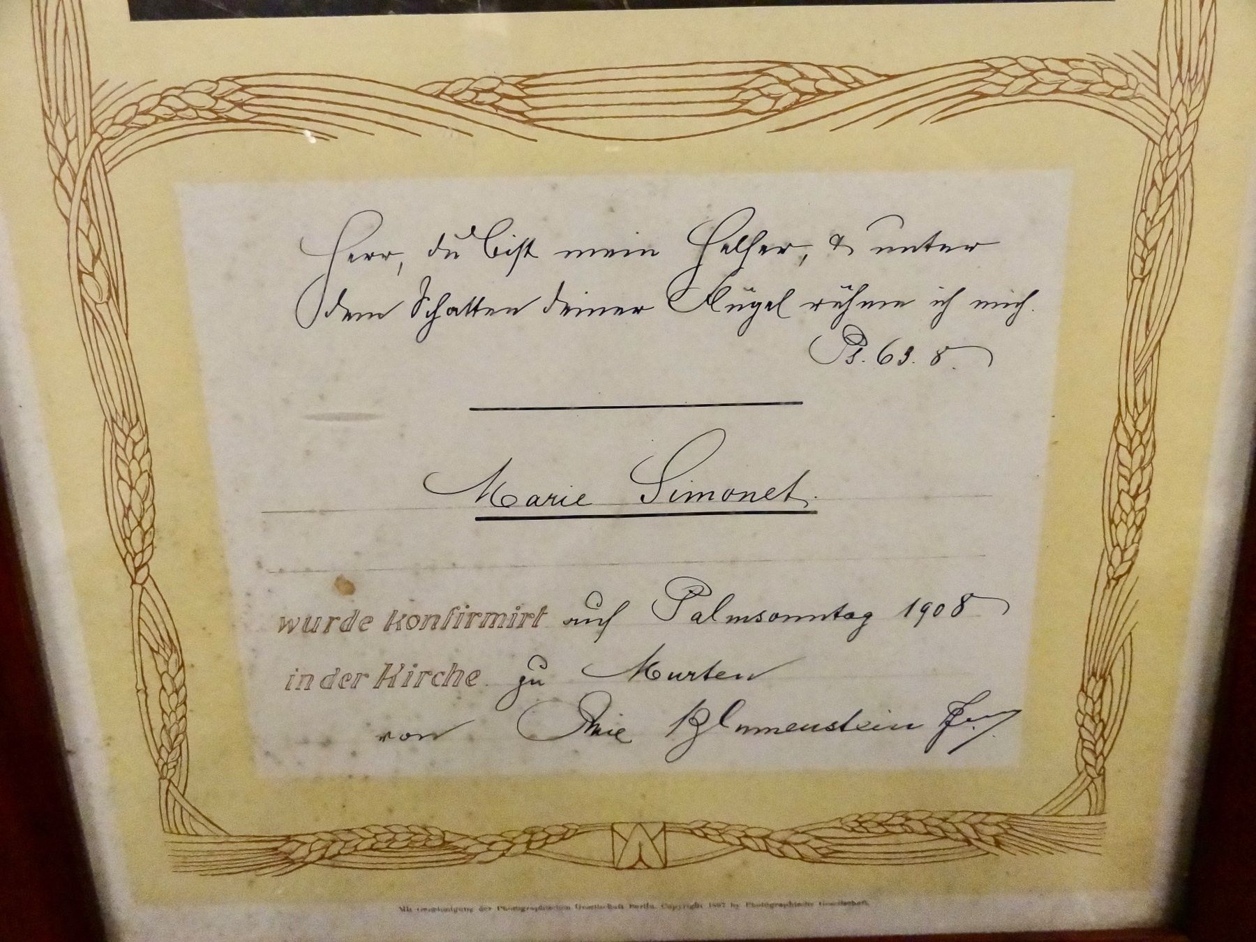 Foto & Immagini: Erinnerung an Konfirmation 1908 Konfirmationsbild – Usato da Kerzers venduto da zimmergruen 5