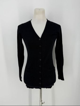 Cardigan schwarz Viskose - Gr. M