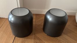 Lot de deux spots de plafond design, gris anthracite.