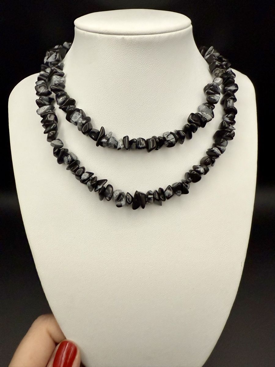 Catenine: Halskette Schneeflocken-Obsidian – Usato da Lamone venduto da LaCantinaMagica 5