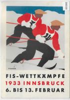 FIS-Wettkämpfe 1933 Innsbruck Mi. No. 551-554 Off. Festkarte