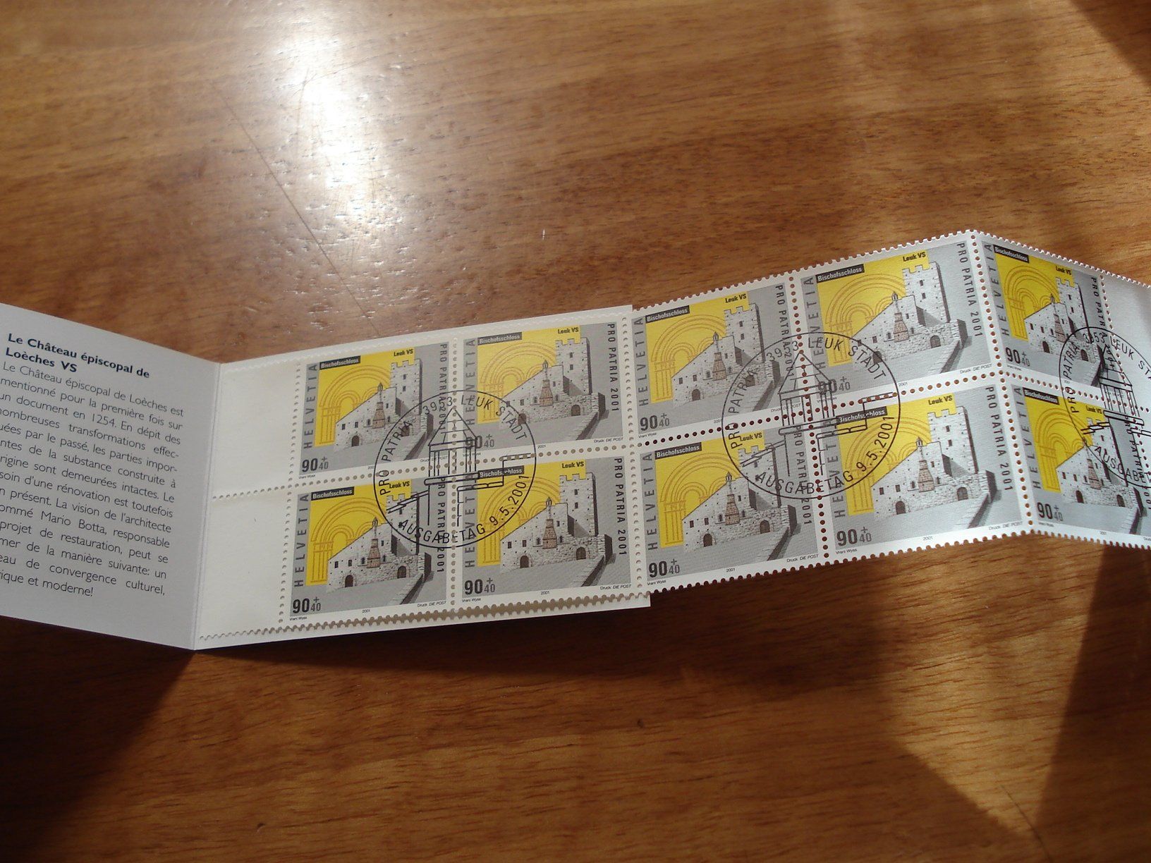 Alle Briefmarken: Markenbüchlein Pro Patria 2001, ET-o – Gebraucht aus Niederwil AG von morostahu 1