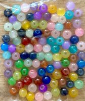 Glasperlen Mix, 6mm, ca 100 Stück