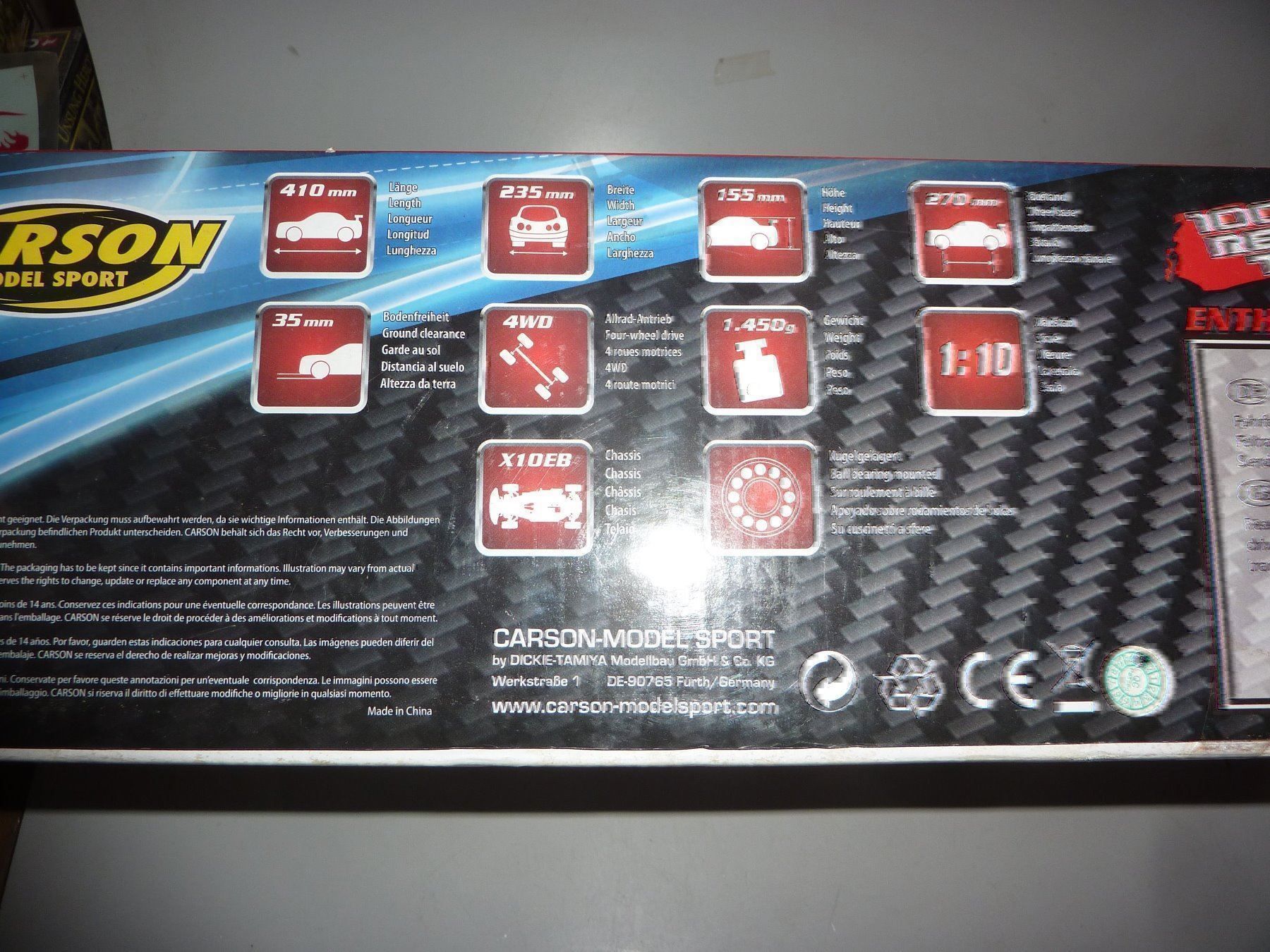 Carson Modellismo RC: CARSON – Nuovo e nell'imballaggio originale da Balsthal venduto da bouteliee 1