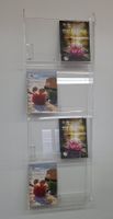 Prospekthalter aus Acrylglas, Wandmontage, Top Zustand!