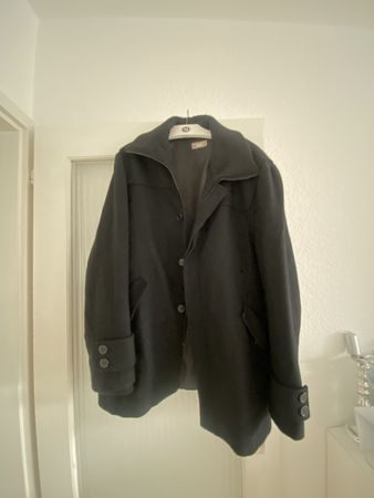 Schwarzer wintermantel gr XXL