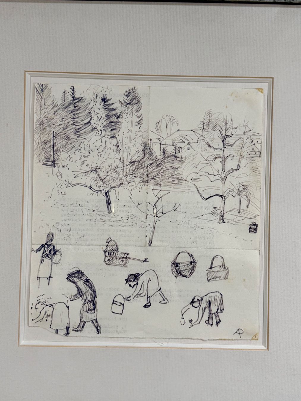 Dipinti: PFISTER Albert, Original, monogrammiert. "Auf dem Feld" – Usato da Degersheim venduto da schweizerkunsthandel 1
