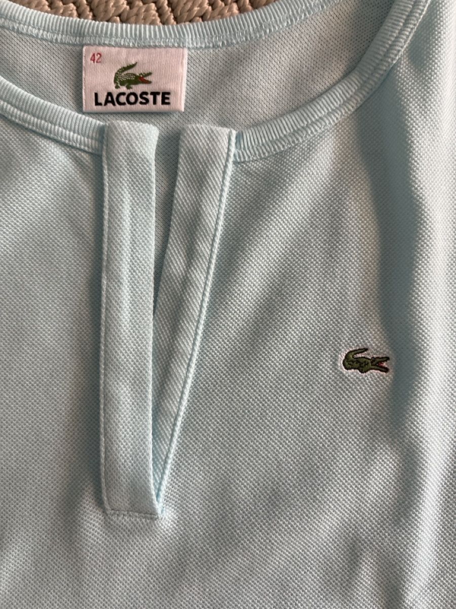 Lacoste Magliette Polo: Lacoste Poloshirt Aermellos, hellblau, 42 – Usato da Solothurn venduto da Bobesch08 5