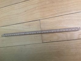 Holzlineal 30 cm mit Beschriftung gebraucht Zustand
