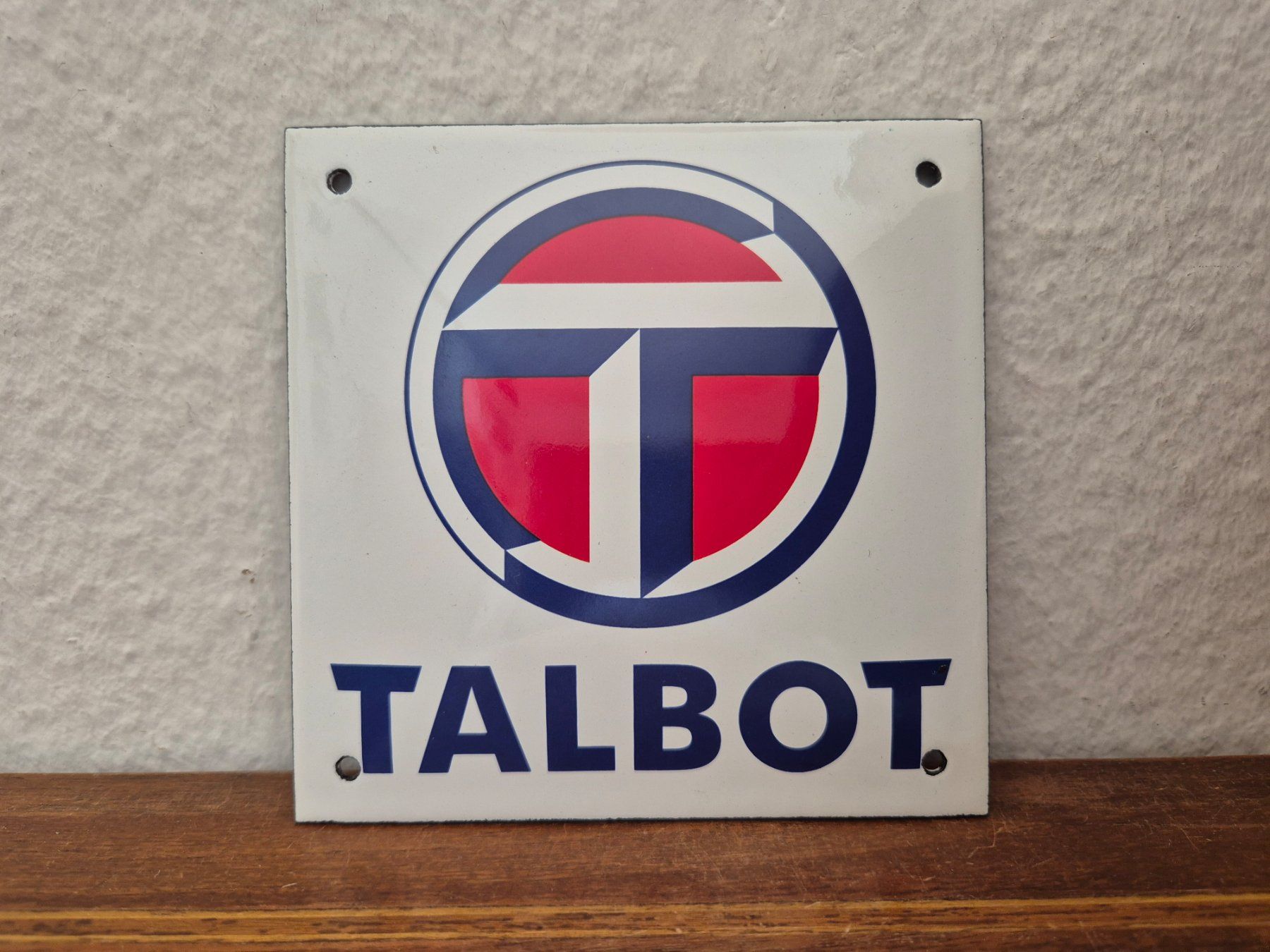 Talbot Insegne: Emailschild Talbot PSA Werkstatt Service Logo Emaille Schild – Nuovo (secondo la descrizione) da Schaffhausen venduto da pfanis09