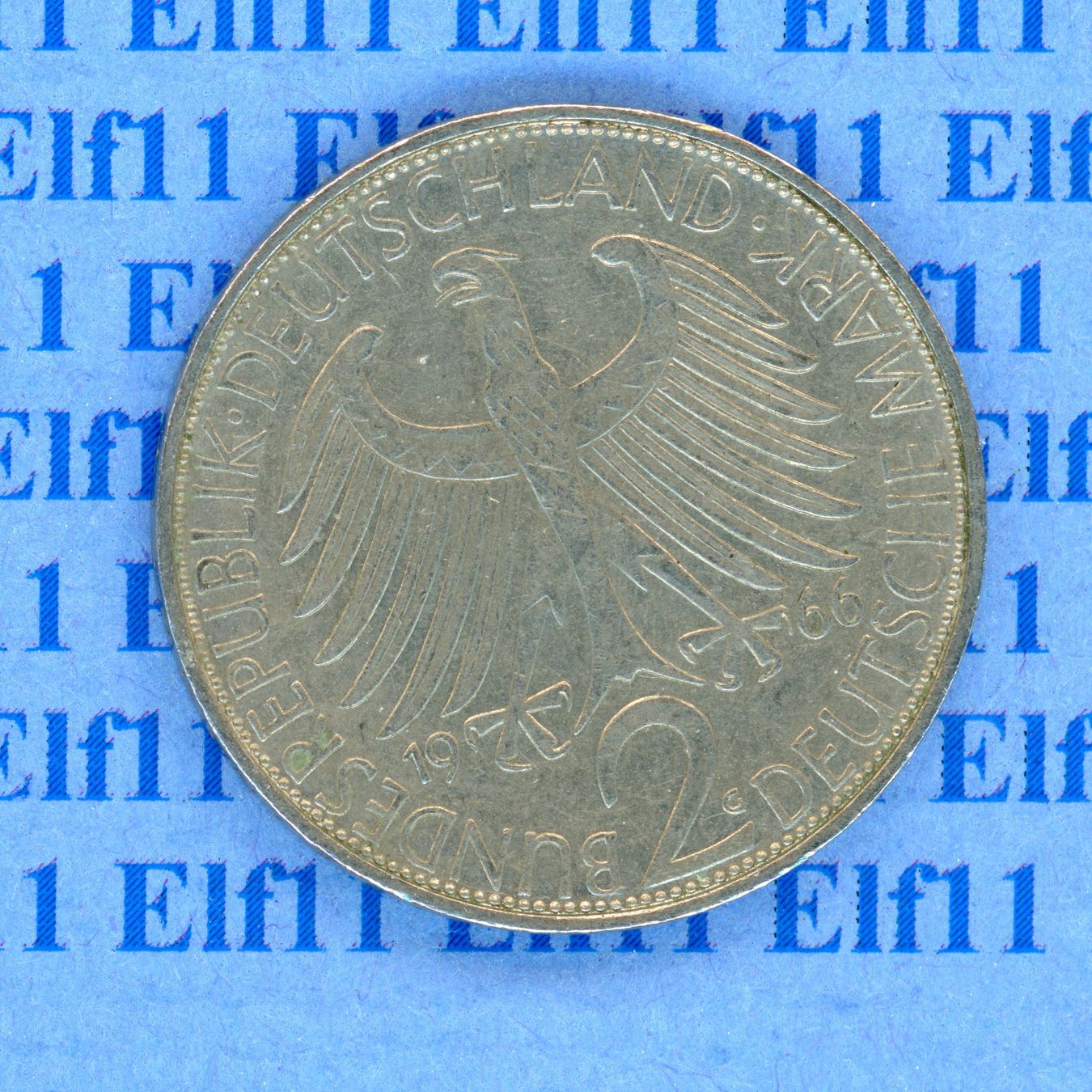 Tutti le monete: DEM___2.00 1966G Planck -vz 2 Deutsche Mark – Usato da Widnau venduto da Elf11