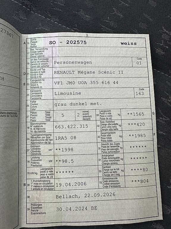 Autos: Renault Scenic 2  – Gebraucht aus Bellach von ret_bs5k 4