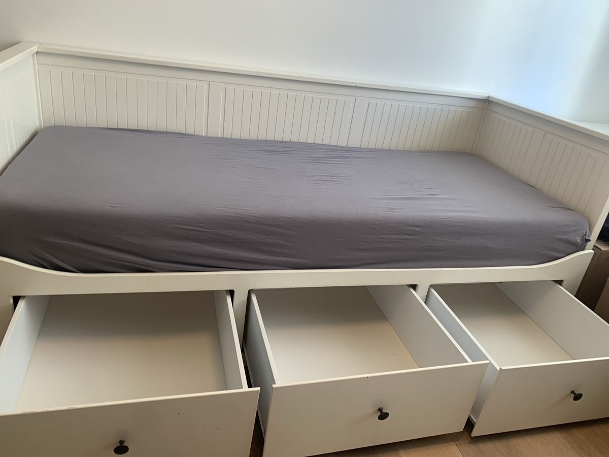 Ikea Letti: Single or double bed off-white with 3 drawers good condition – Usato da Immensee venduto da vgitter 3