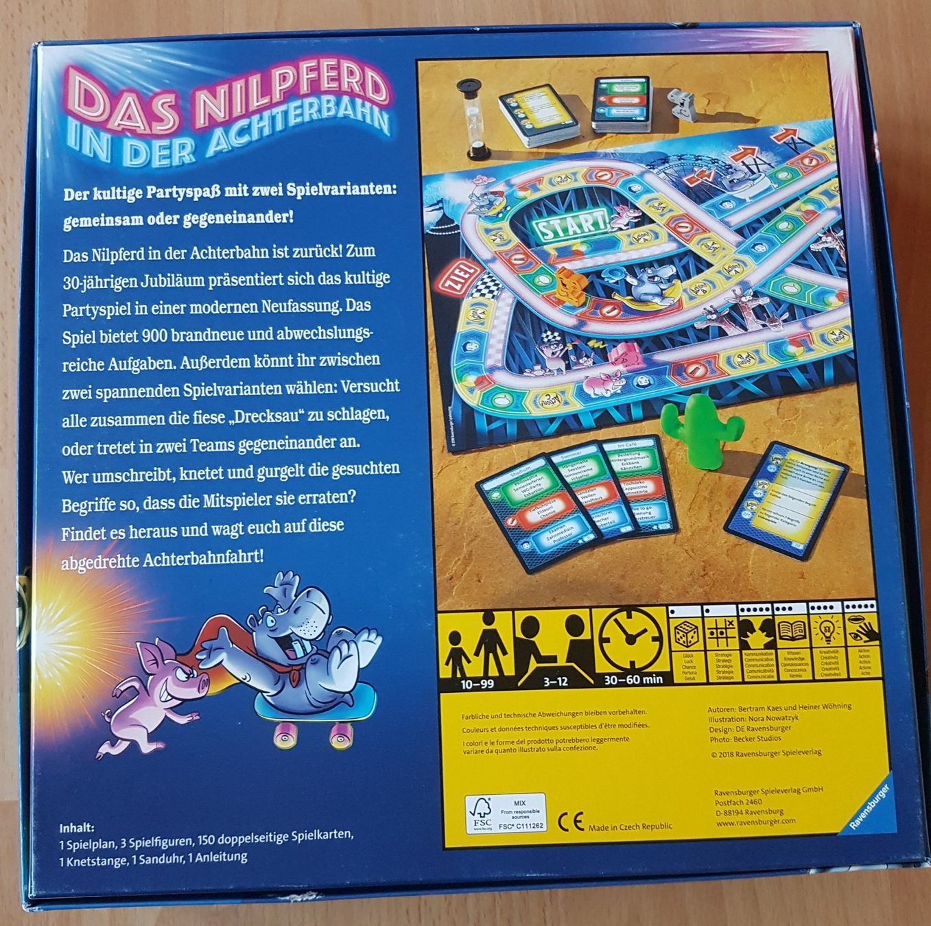 Ravensburger Giochi: NILPFERD IN DER  ACHTERBAHN / RAVENSBURGER / AB 10 J – Usato da Sax venduto da prinzenrollen 2