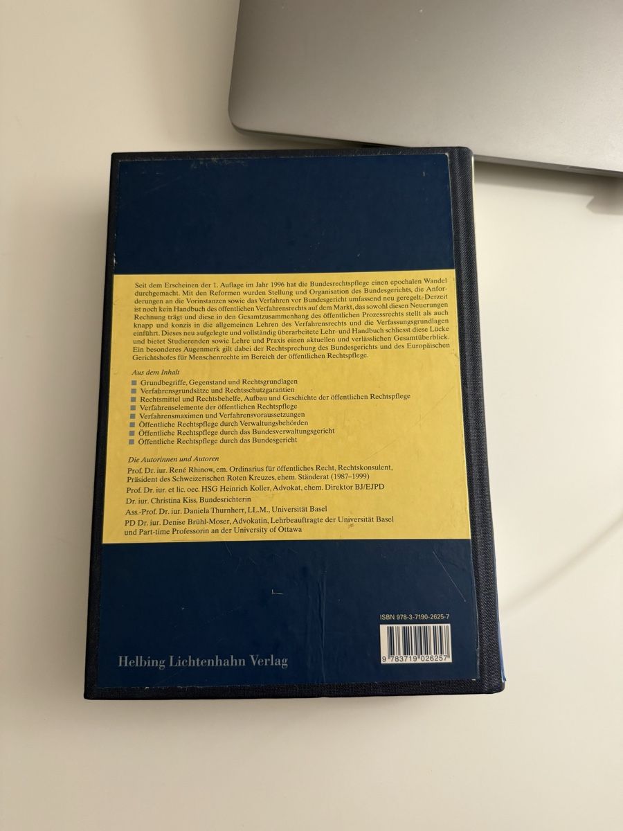 Libri: Öffentliches Prozessrecht – Usato da Uster venduto da AlabasterOne 1