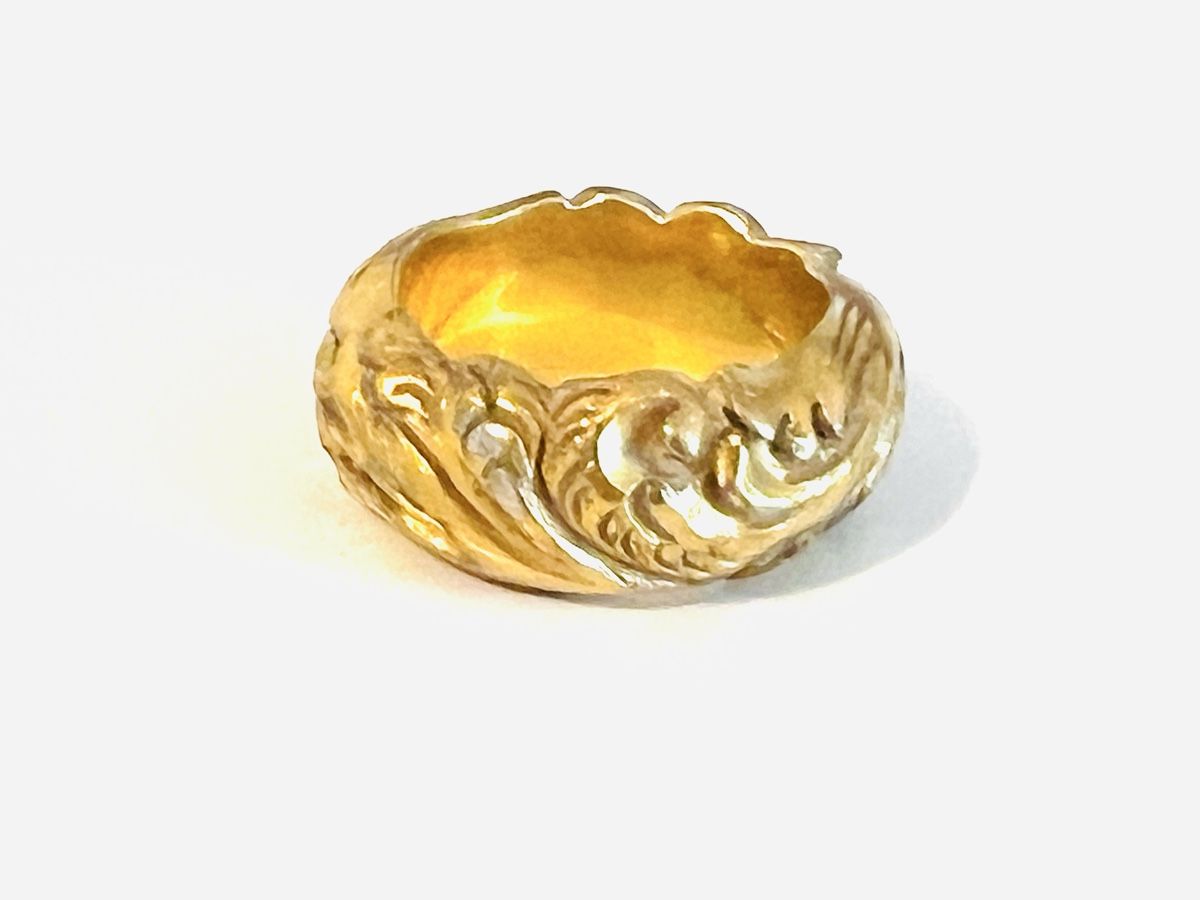Anelli: Luxurious 18K Gold Plated Silver Ring – Usato da Rüschlikon venduto da topswissvintage 6