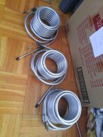 Set of 3 Coiled inox Tubes for Cromotografia