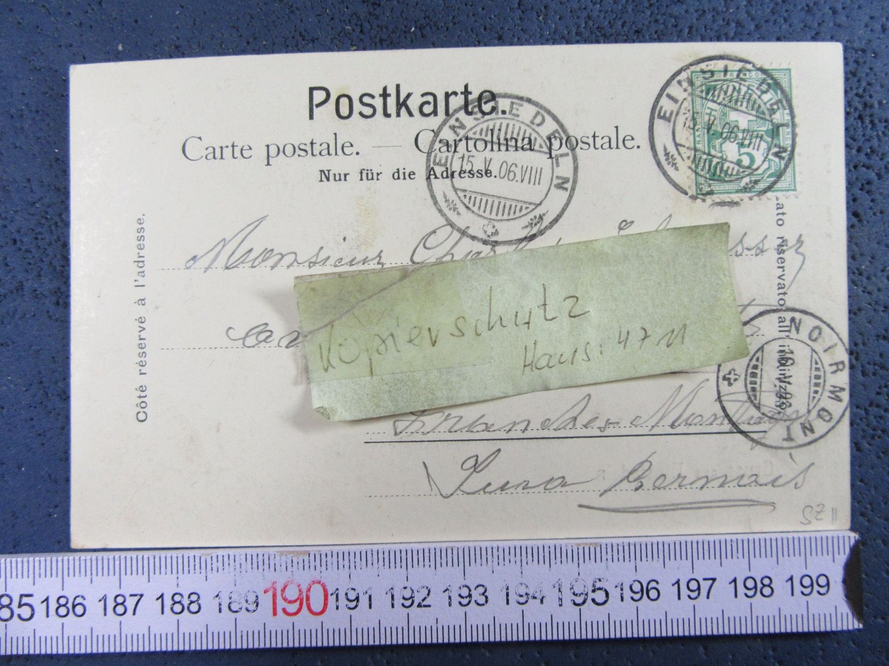 Cartes postales: EINSIEDELN 1906 SZAK – D'occasion à Ettingen par Hausi4711 1