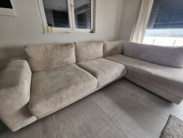 Ecksofa Cordstoff beige gebraucht guter Zustand (VB)