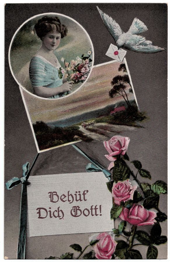 Cartoline postali: Romantik - Behüt' Dich Gott! – Usato da Frauenfeld venduto da POML