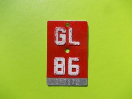 Velonummer / Fahrradnummer GL 86 ... zum 40. Geburtstag !