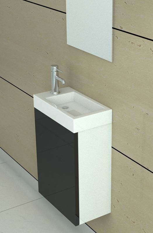 Mobili per bagno: WC Waschbecken Set Aarau in black – Nuovo e nell'imballaggio originale da Herbertingen venduto da jet-line-e-trade 2
