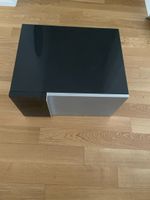 Moderner Nachttisch schwarz Hochglanz Schublade