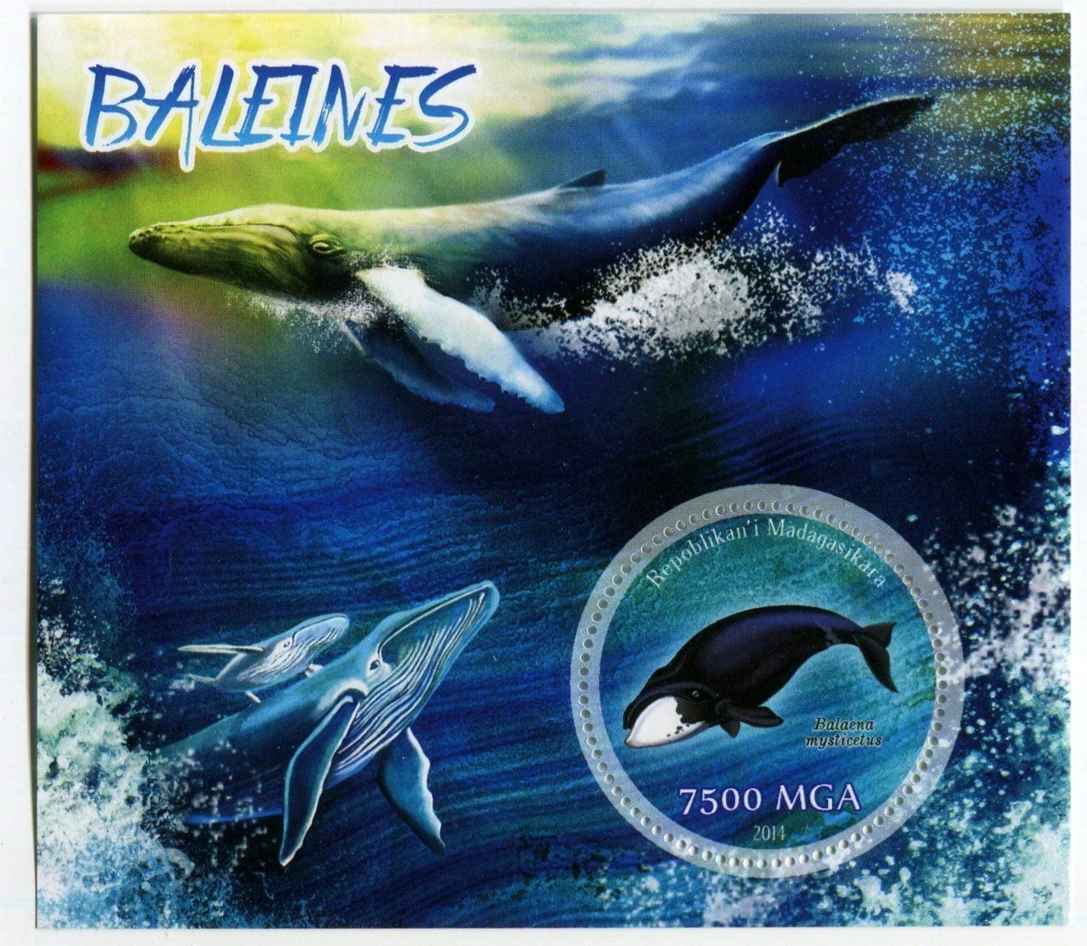 Alle Briefmarken: Block "Wale". Madagaskar – Neu und originalverpackt aus Basel von Butsch5