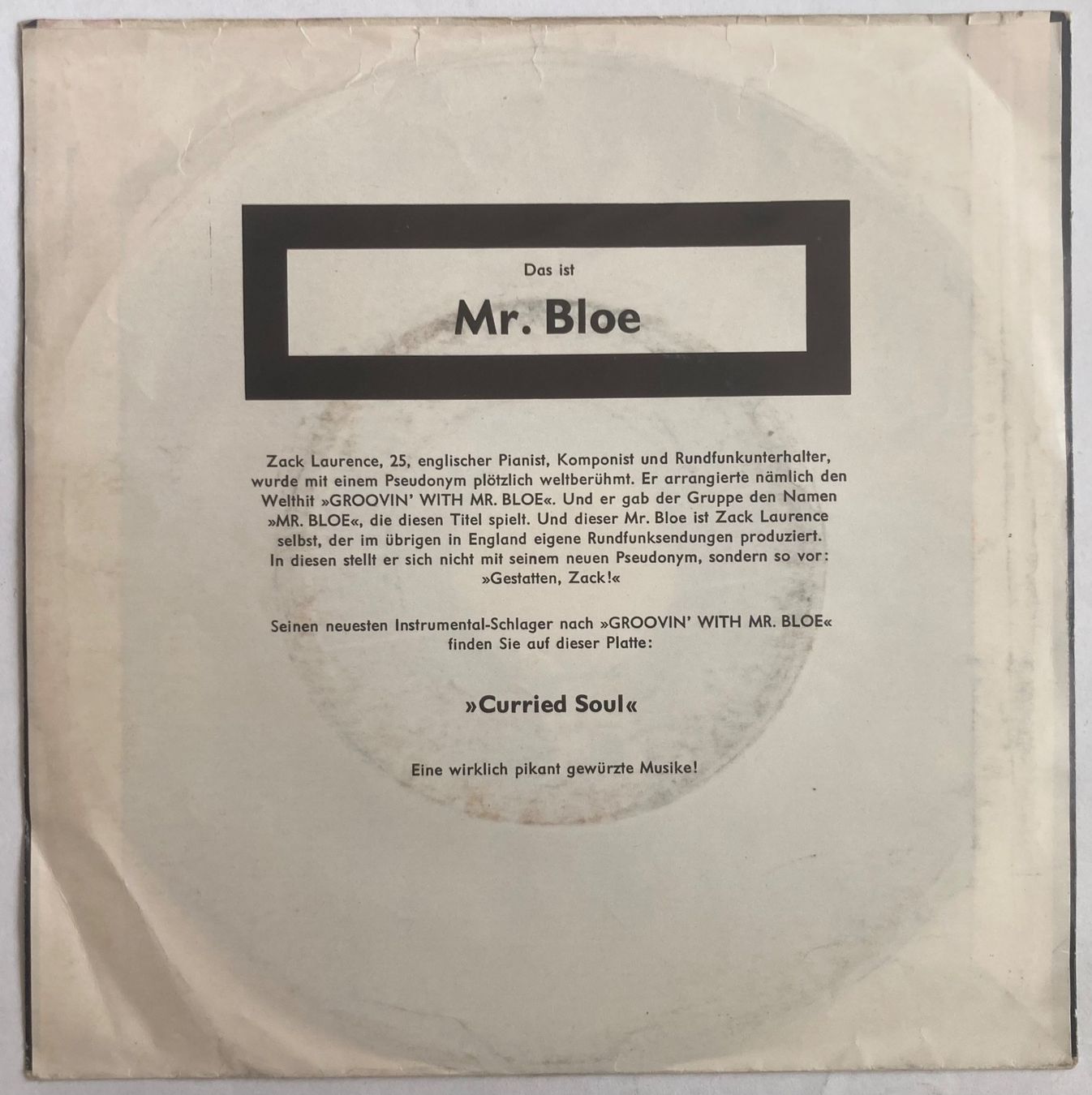 Schallplatten: MR. BLOE - CURRIED SOUL / MIGHTY MOUSE – Gebraucht aus Poliez-Pittet von Newtown-Records 1