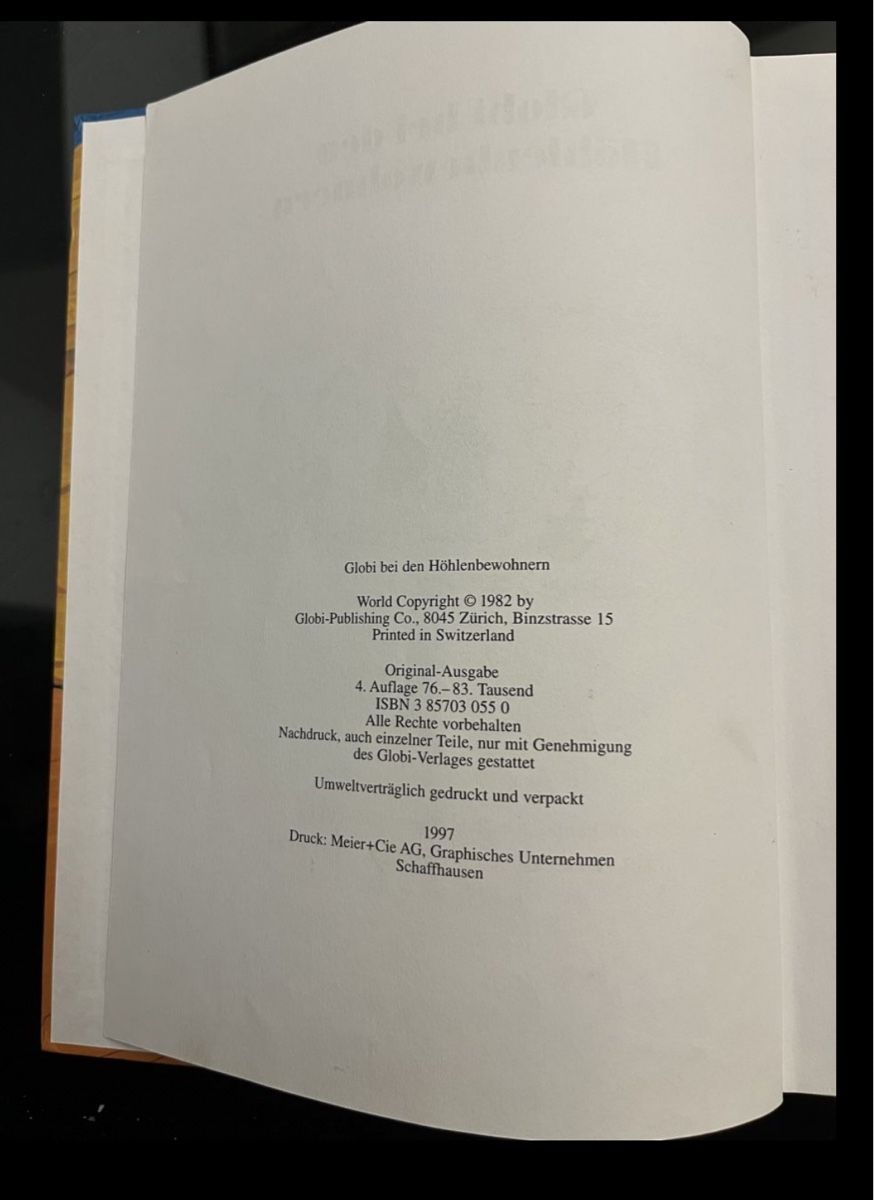 Libri: Globi bei den Höhlenbewohnern 4. Auflage – Usato da Itingen venduto da Bebbi6569 1