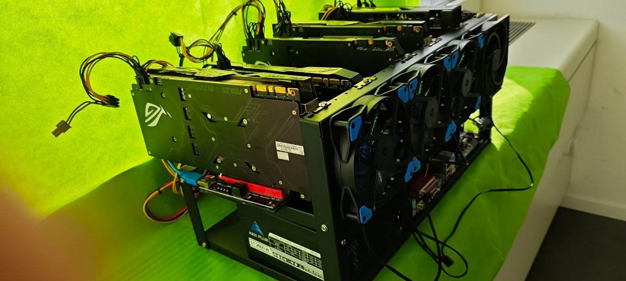 Nvidia Coin Miner: Mining Rig mit 4x Nvidia + 2x AMD GPU's–sofort einsatzbereit – Usato da Bassersdorf venduto da antikvintage 2